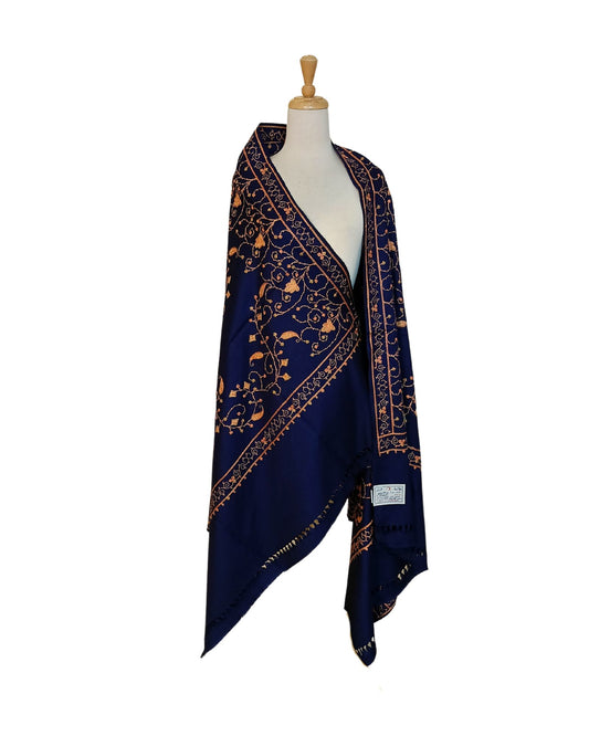 شال كشميري كحلي