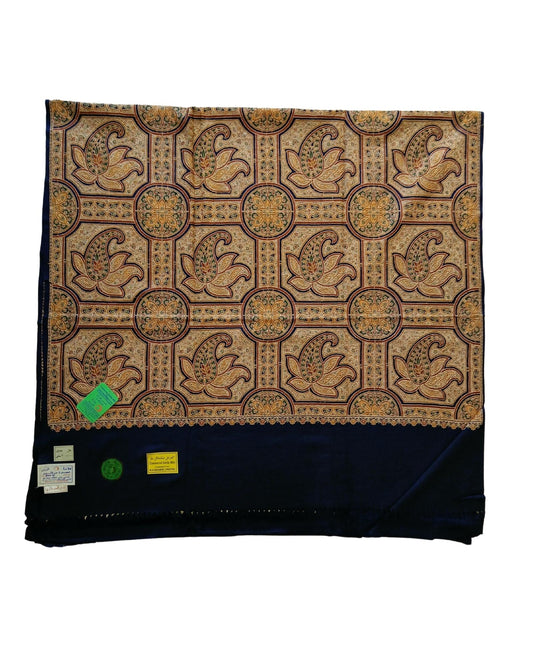 شال كشميري ملكي كحلي