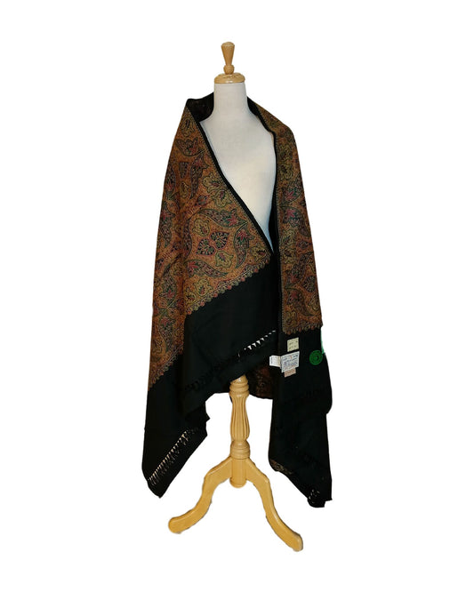 شال كشميري فاخر اسود
