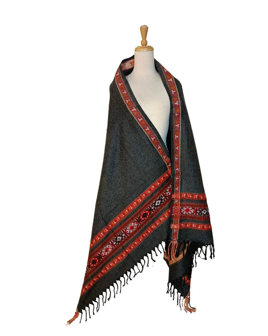 شال صوف سدو الملكي رمادي