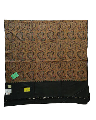 شال كشميري فاخر اسود مطرز طول مترين شال كشميري فاخر اسود مطرز طول مترين