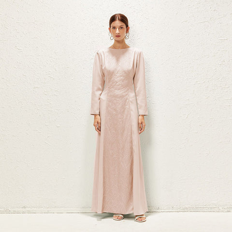 فستان انيق تصميم خليجي بتطريز كامل القطعه من الامام - Lagonna | لاقونا فستان انيق تصميم خليجي بتطريز كامل القطعه من الامام - Lagonna | لاقونا