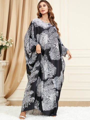 جلابية فضفاضة اكمام فراشة - Lagonna | لاقونا جلابية فضفاضة اكمام فراشة - Lagonna | لاقونا