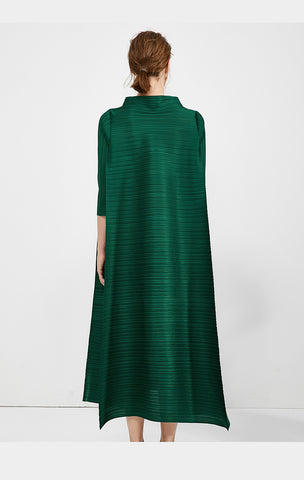 فستان سهرة عشبي تصميم كوري عصري ياقة عريضة - Lagonna | لاقونا