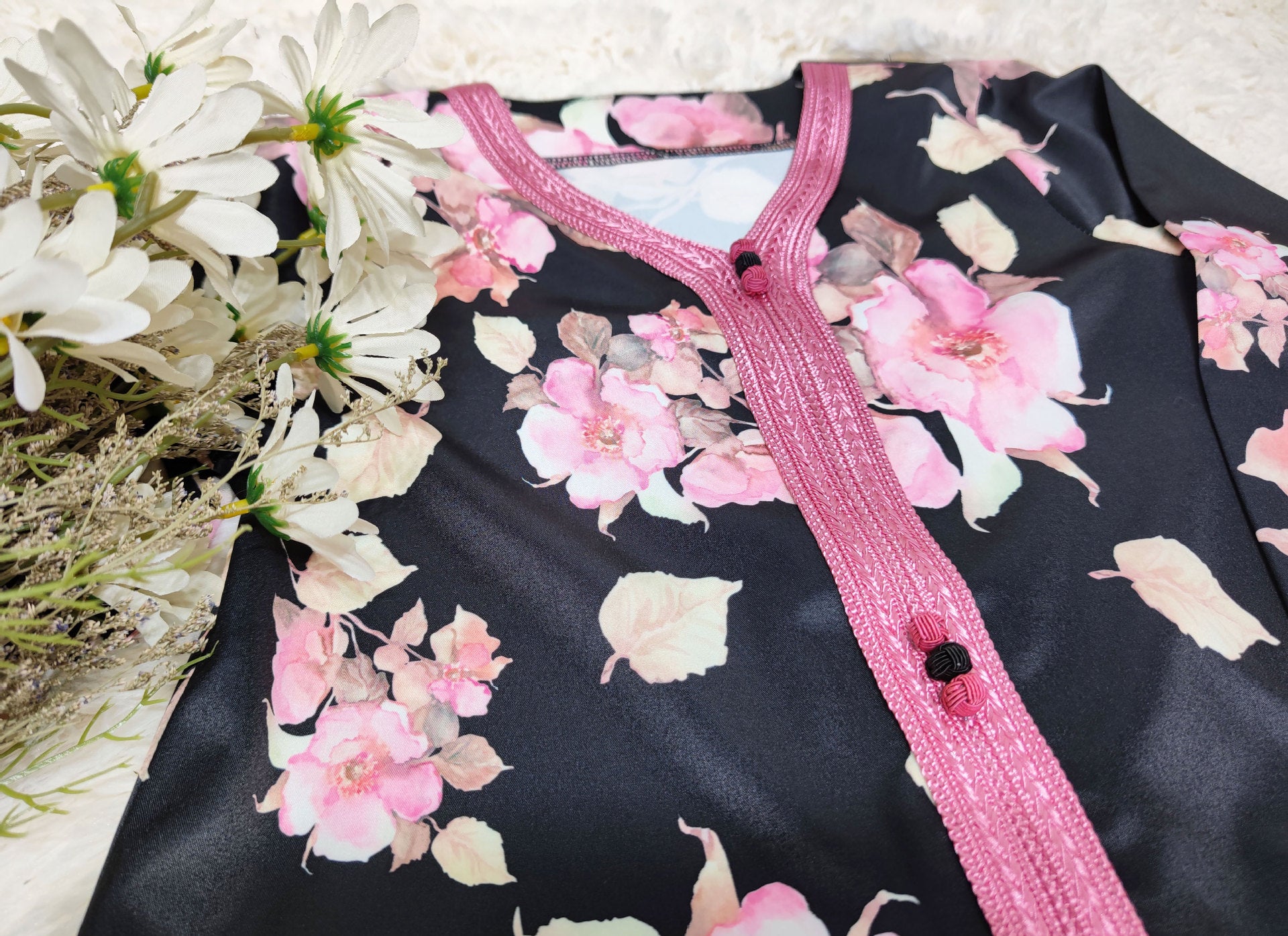 جلابية مشجرة بالورد - Lagonna | لاقونا جلابية مشجرة بالورد - Lagonna | لاقونا