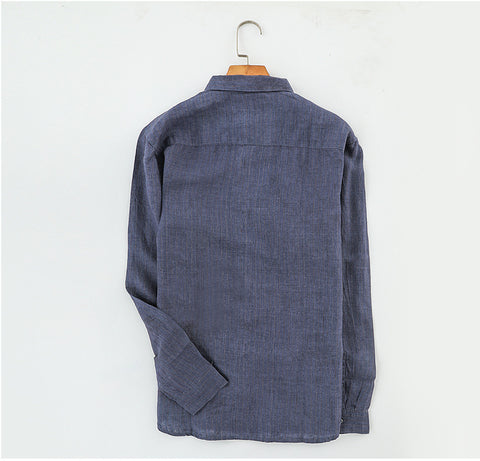 قميص كتان رجالي لون كحلي - Lagonna | لاقونا قميص كتان رجالي لون كحلي - Lagonna | لاقونا