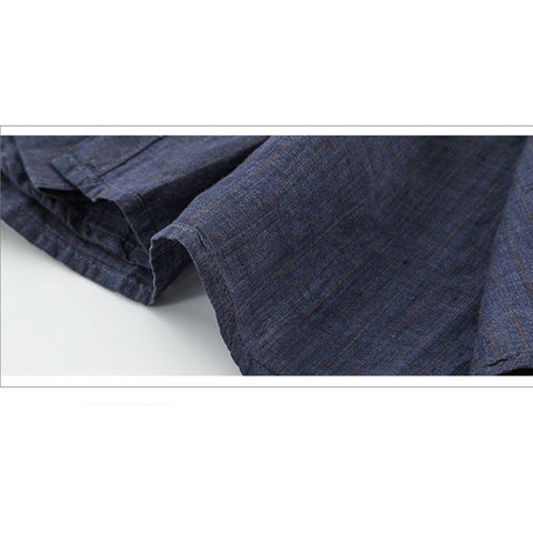 قميص كتان رجالي لون كحلي - Lagonna | لاقونا قميص كتان رجالي لون كحلي - Lagonna | لاقونا