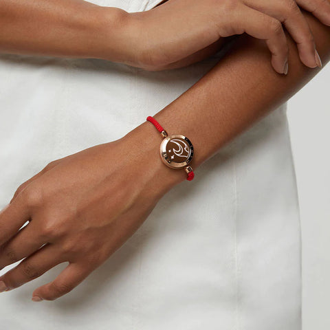 سوار ذكي حبل ميلان اسود و احمر - Lagonna | لاقونا سوار ذكي حبل ميلان اسود و احمر - Lagonna | لاقونا