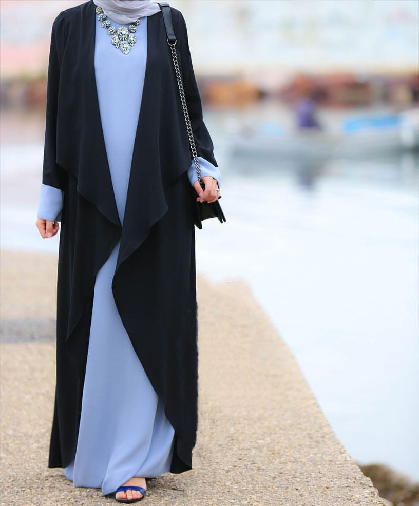 جلابية تصميم عباية قطعتين - Lagonna | لاقونا جلابية تصميم عباية قطعتين - Lagonna | لاقونا