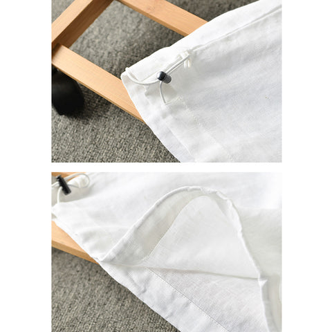 قميص رجالي كتان تصميم شيرت لون ابيض سادة - Lagonna | لاقونا قميص رجالي كتان تصميم شيرت لون ابيض سادة - Lagonna | لاقونا