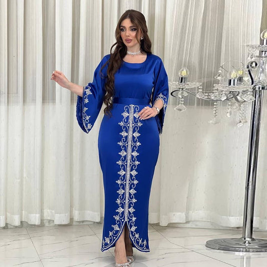 جلابية تطريز حديث مع حزام - Lagonna | لاقونا