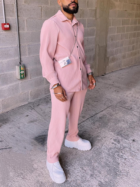 طقم رجالي كلاسيكي من كوردروي ناعم