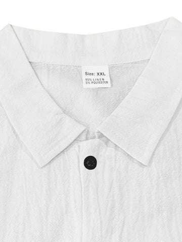 طقم كتان رجالي قميص وبنطال طويل طقم كتان رجالي قميص وبنطال طويل