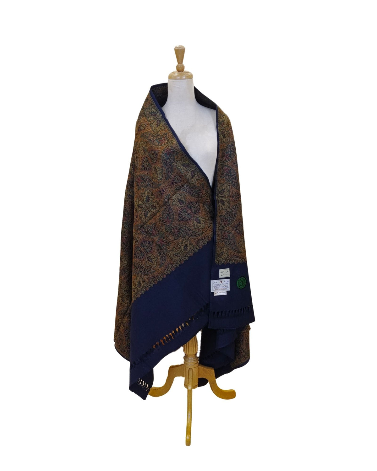 شال كشميري فاخر مطرز بالكامل طول مترين