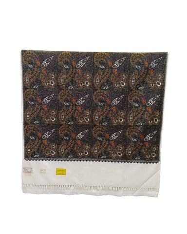 شال كشميري اصلي مطرز بالكامل طول مترين