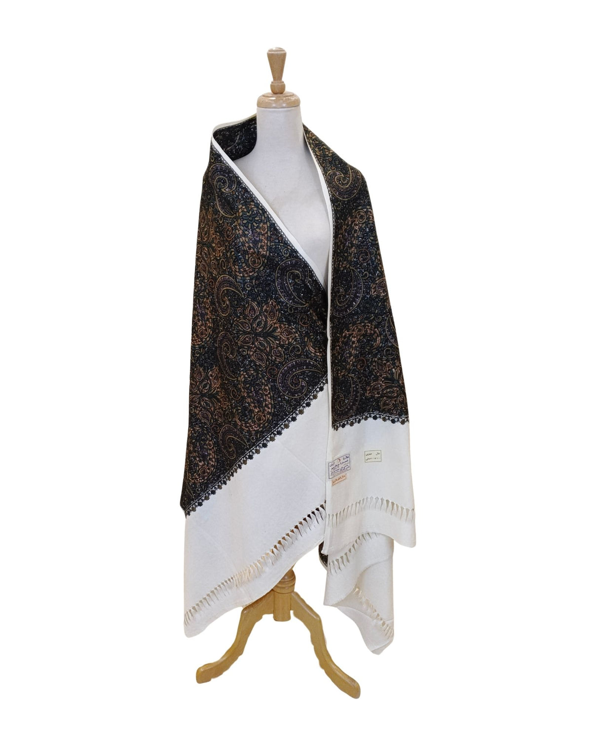 شال كشميري اصلي مطرز بالكامل طول مترين