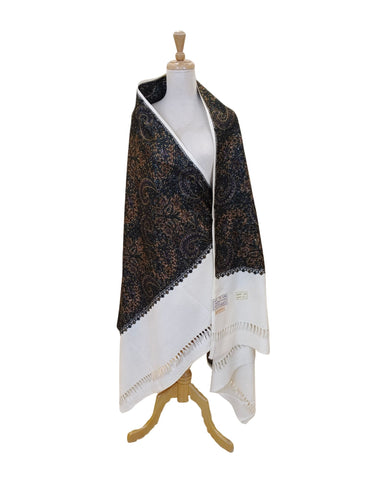 شال كشميري اصلي مطرز بالكامل طول مترين