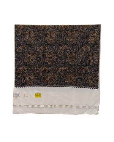 شال كشميري اصلي مطرز بالكامل طول مترين