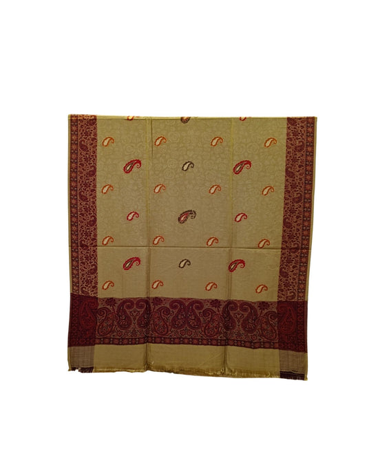 شال كشميري شتوي فاخر لون بني