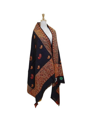 شال شتوي كشميري فاخر اسود