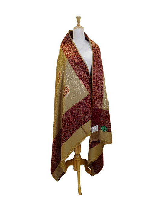 شال كشميري بني فاخر