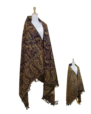 شال كشميري عودي بوجهين طول مترين