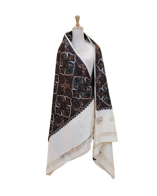 شال كشميري مطرز بالكامل طول مترين