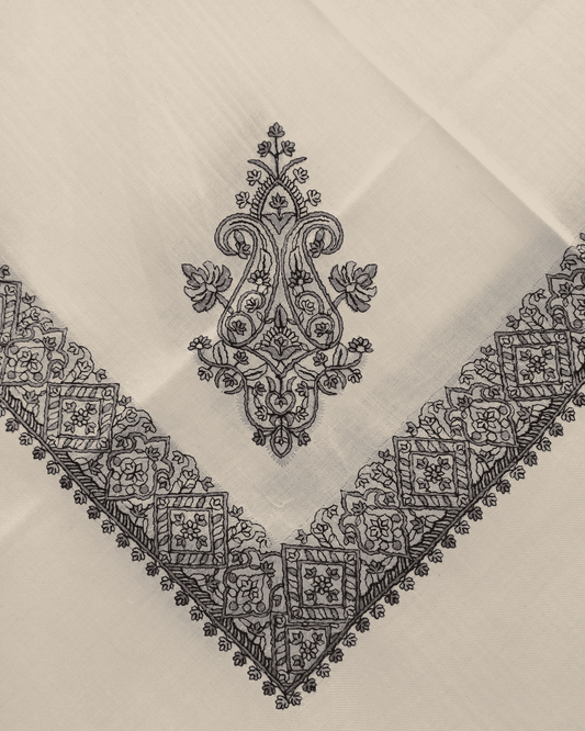 شماغ كشميري سكري بتطريز ازرق